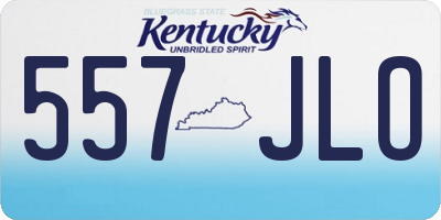 KY license plate 557JLO