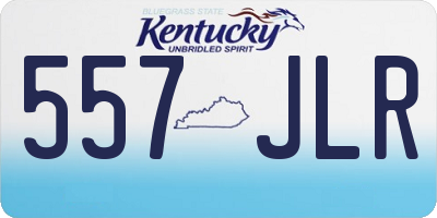 KY license plate 557JLR