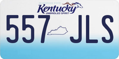 KY license plate 557JLS