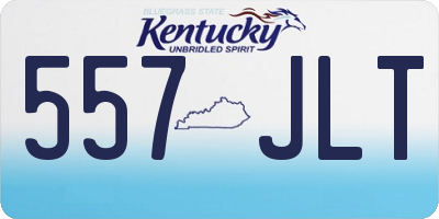 KY license plate 557JLT