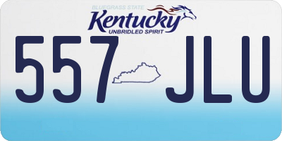 KY license plate 557JLU