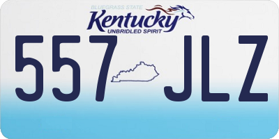 KY license plate 557JLZ