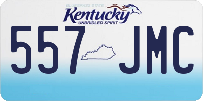 KY license plate 557JMC