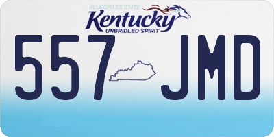 KY license plate 557JMD