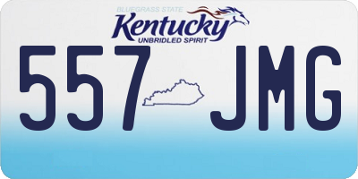 KY license plate 557JMG