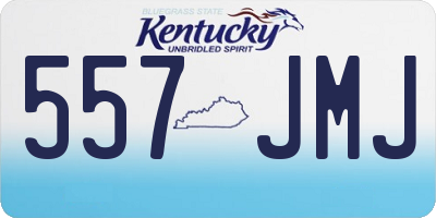 KY license plate 557JMJ