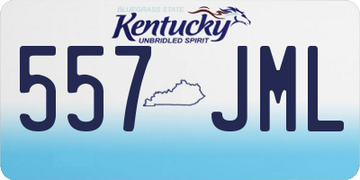 KY license plate 557JML