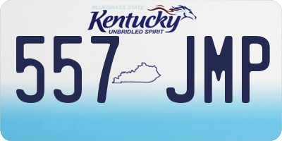 KY license plate 557JMP