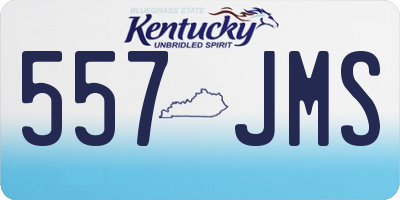 KY license plate 557JMS