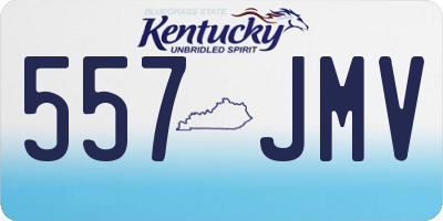 KY license plate 557JMV