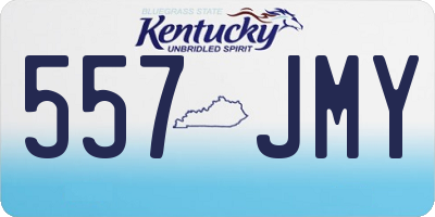 KY license plate 557JMY