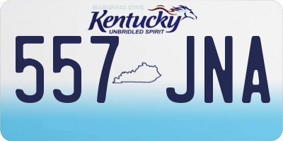 KY license plate 557JNA