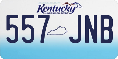 KY license plate 557JNB