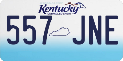 KY license plate 557JNE