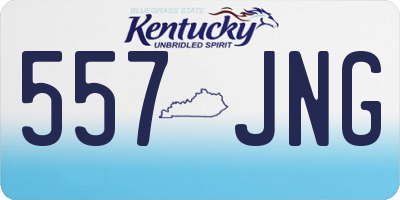 KY license plate 557JNG