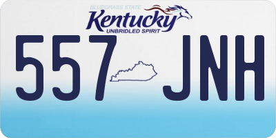 KY license plate 557JNH