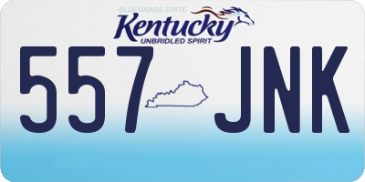 KY license plate 557JNK