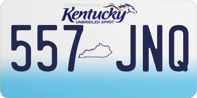 KY license plate 557JNQ