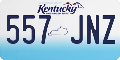 KY license plate 557JNZ