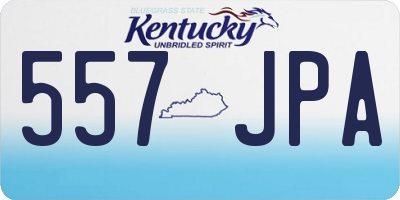 KY license plate 557JPA