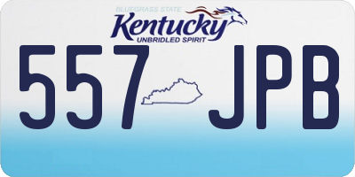 KY license plate 557JPB