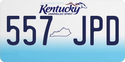KY license plate 557JPD