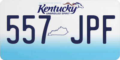 KY license plate 557JPF