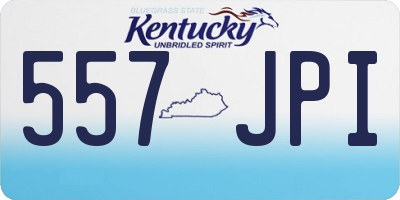 KY license plate 557JPI