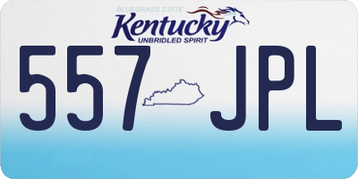 KY license plate 557JPL
