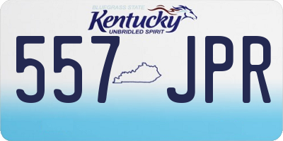 KY license plate 557JPR