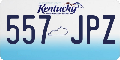 KY license plate 557JPZ