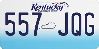 KY license plate 557JQG
