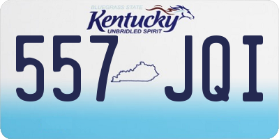 KY license plate 557JQI