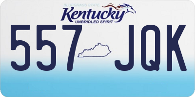KY license plate 557JQK