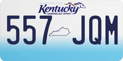 KY license plate 557JQM