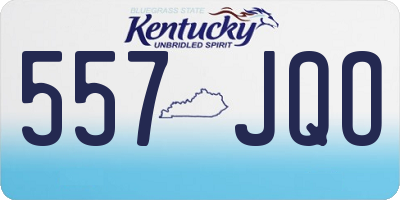 KY license plate 557JQO