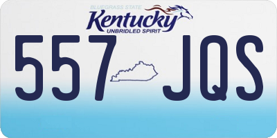 KY license plate 557JQS