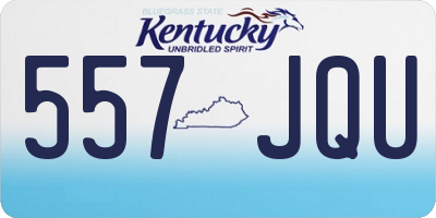 KY license plate 557JQU
