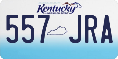 KY license plate 557JRA