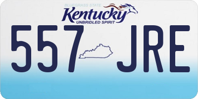 KY license plate 557JRE