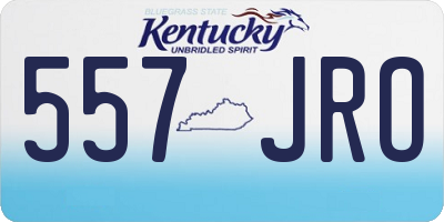 KY license plate 557JRO