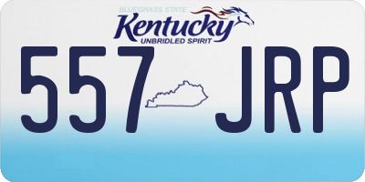 KY license plate 557JRP