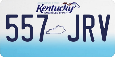 KY license plate 557JRV