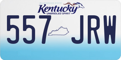 KY license plate 557JRW