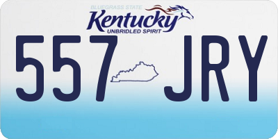 KY license plate 557JRY