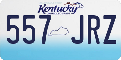 KY license plate 557JRZ