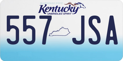 KY license plate 557JSA