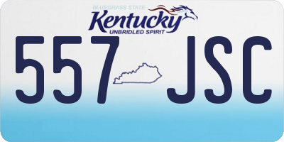 KY license plate 557JSC