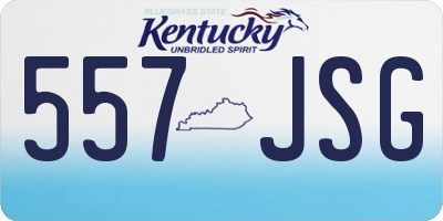 KY license plate 557JSG