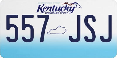 KY license plate 557JSJ